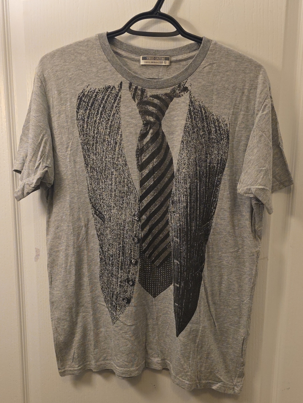 Grey Graphic Tie-Print Men’s T-Shirt